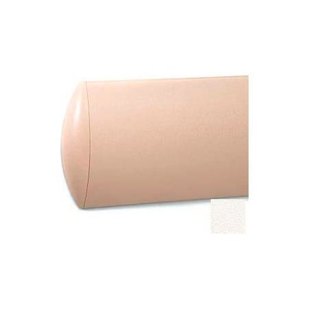Pawling Crescent Shaped Wall Guard W/Rec. Plastic Clip Retainer System, 8"H x 12'L, White WG-7C-12-10